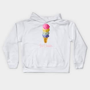 Ice Cream Cone Foodies Kids Hoodie